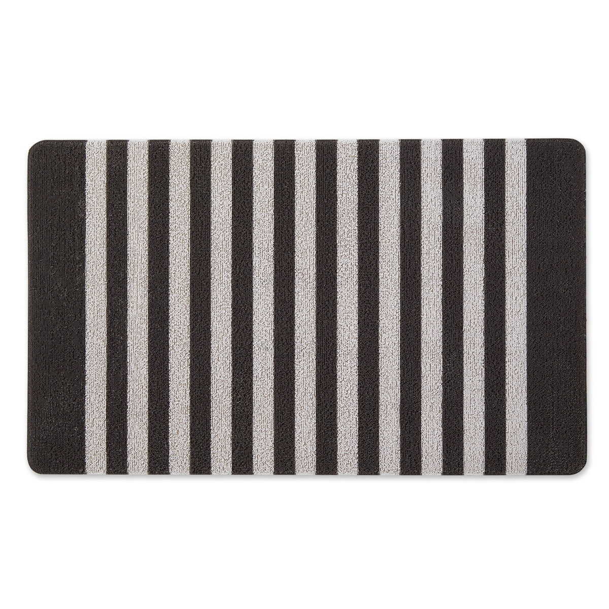 Dii Black And White Stripe Tufted Mat 17.75X29.5 Inches