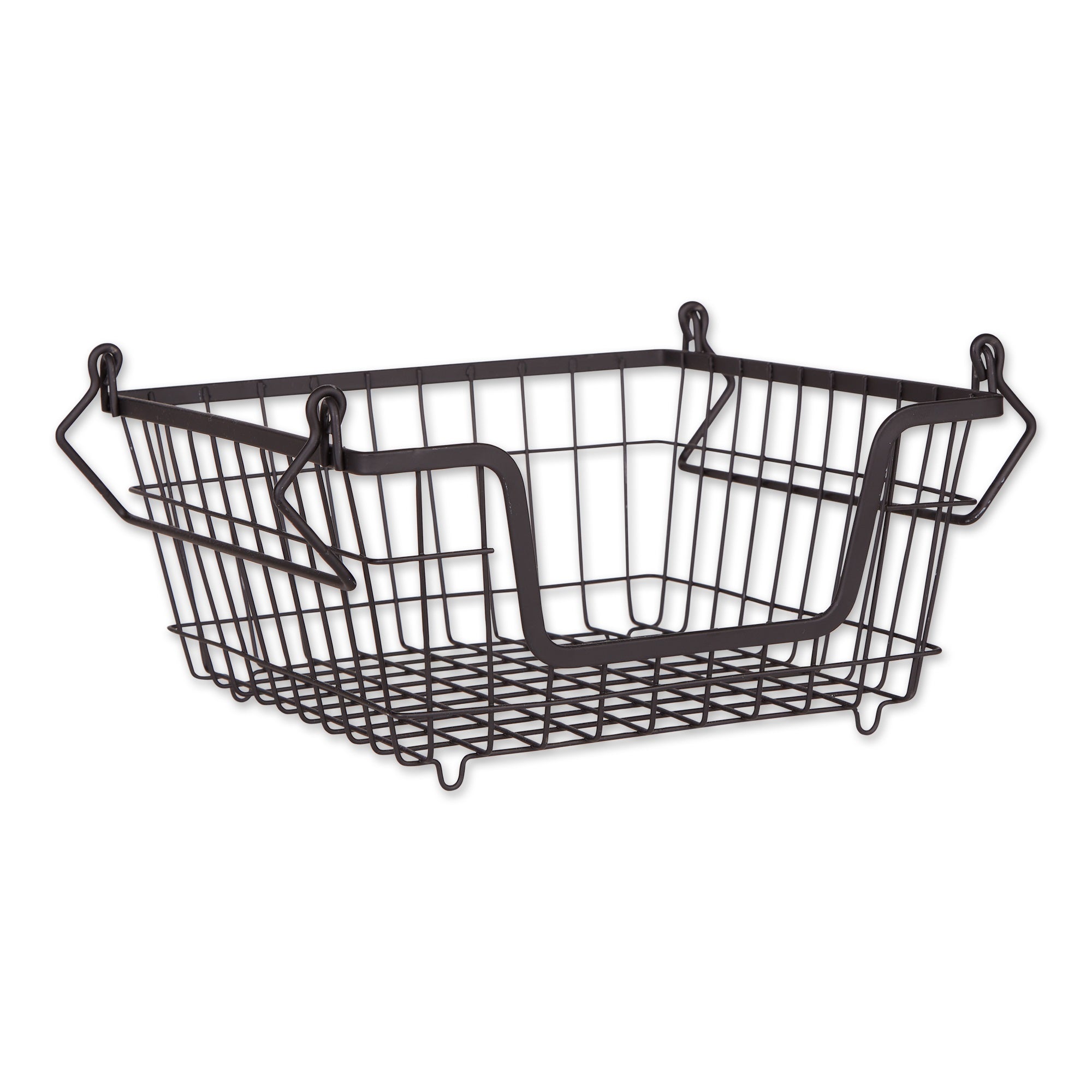 DII Metal Basket, Black Square Small 11x11x6