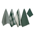 DII Asst Dark Green Foodie Dishtowel And Dishcloth 5 Piece