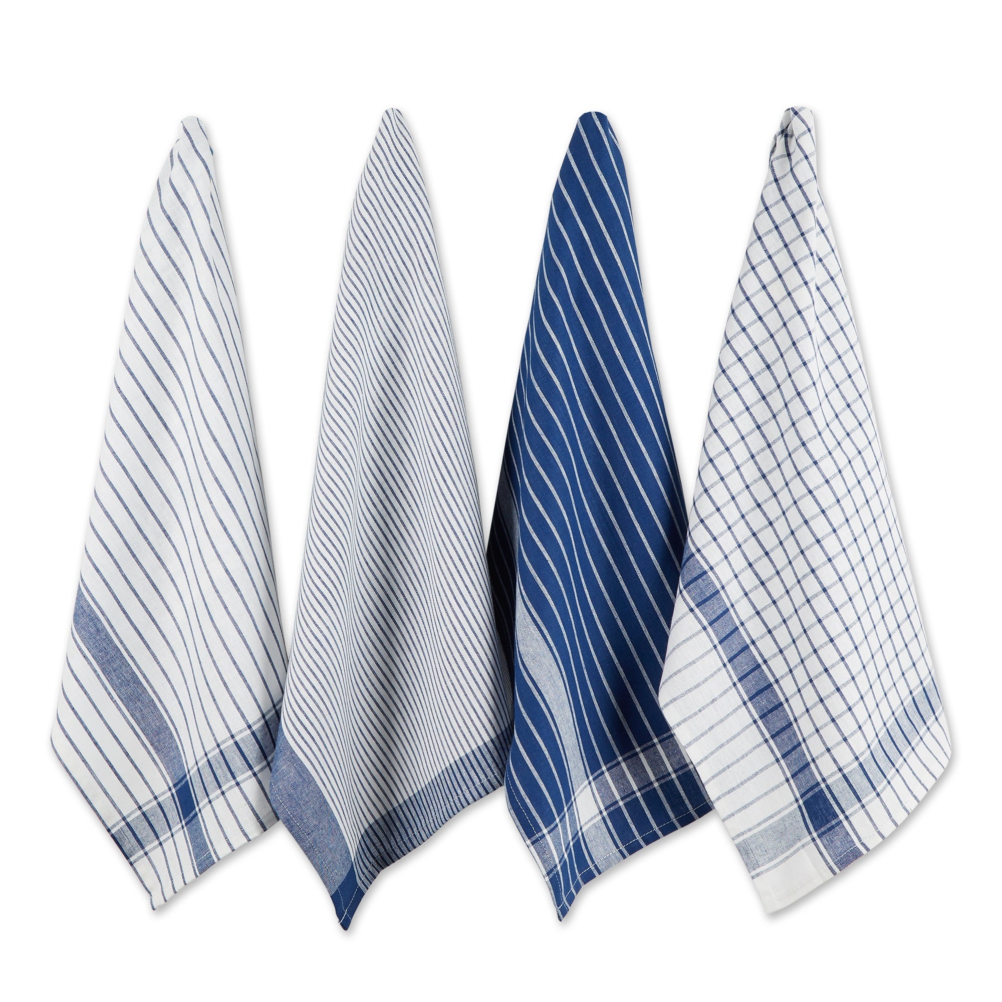 NAUTICAL BLUE BASIC DISHTOWEL SET/8