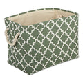 DII Polyester Bin Lattice Artichoke Green Rectangle Medium