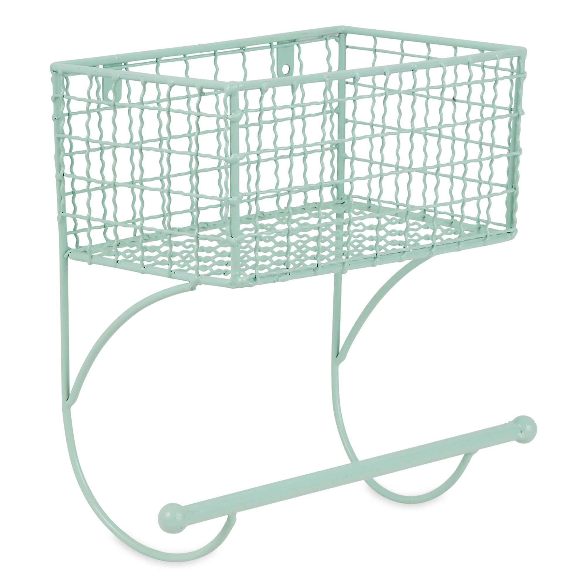 SMALL AQUA FARMHOUSE TOWEL RACK