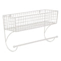 LARGE ANTIQUE WHITE FARMHOUSE TOWEL RACK