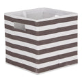 DII Polyester Cube Stripe Brown Square 13x13x13