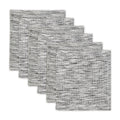BLACK/OFF-WHITE ASST RECYCLED COTTON DISHCLOTH SET/6