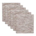 LEATHER BROWN/OFF-WHITE ASST RECYCLED COTTON DISHCLOTH SET/6