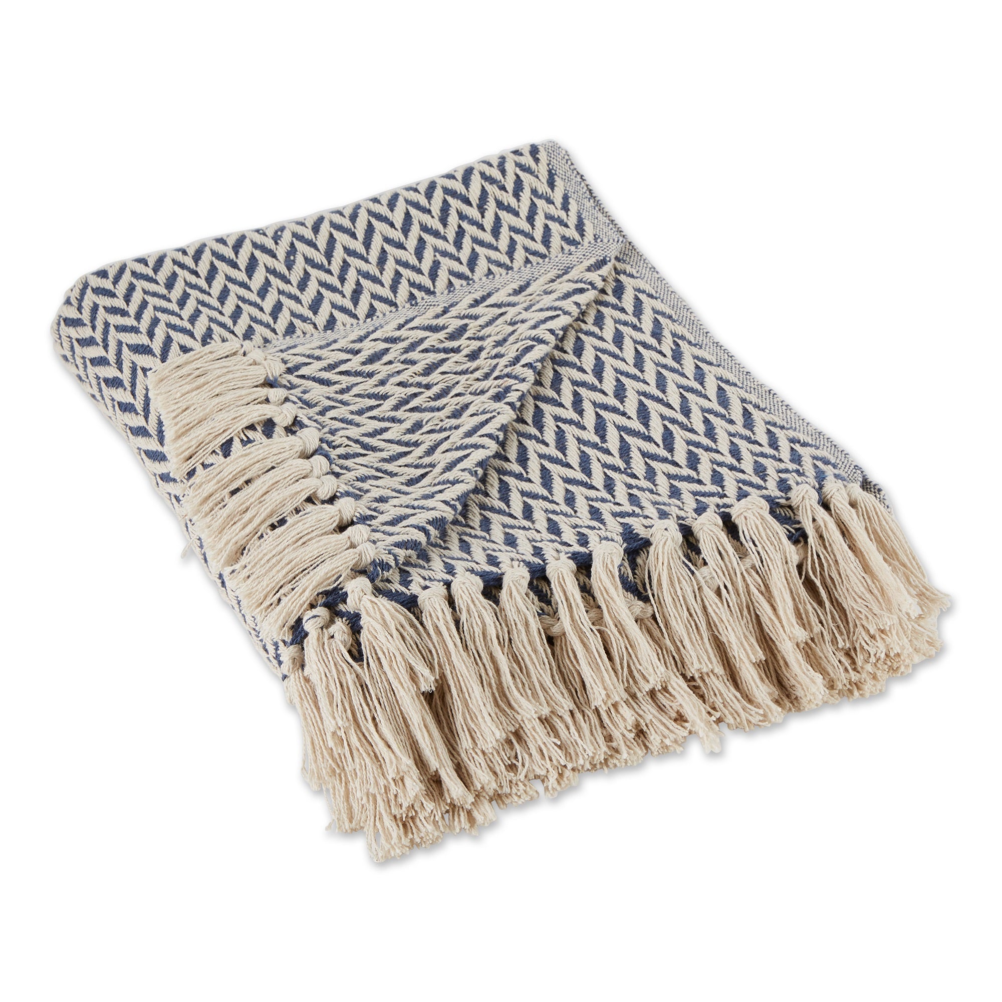 Nautical Blue Zig-Zag Throw