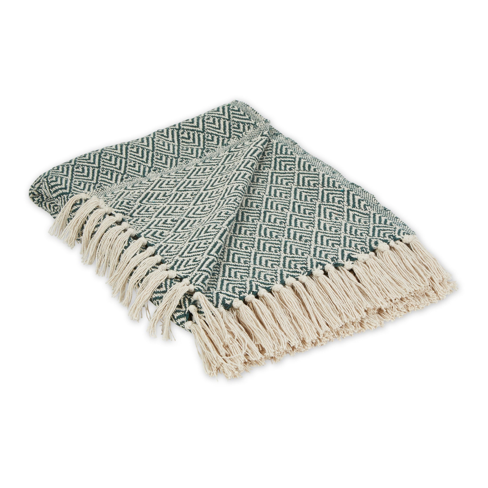Hunter Green Diamond Throw