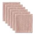 PALE MAUVE SOLID WINDOWPANE TERRY DISHCLOTH SET/6