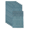 NAUTICAL BLUE ABSTRACT LEAF PRINT FRIDGE LINER SET/6