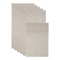 STONE ABSTRACT LEAF PRINT FRIDGE LINER SET/6