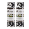 BLACK HERRINGBONE SHELF LINER SET/2