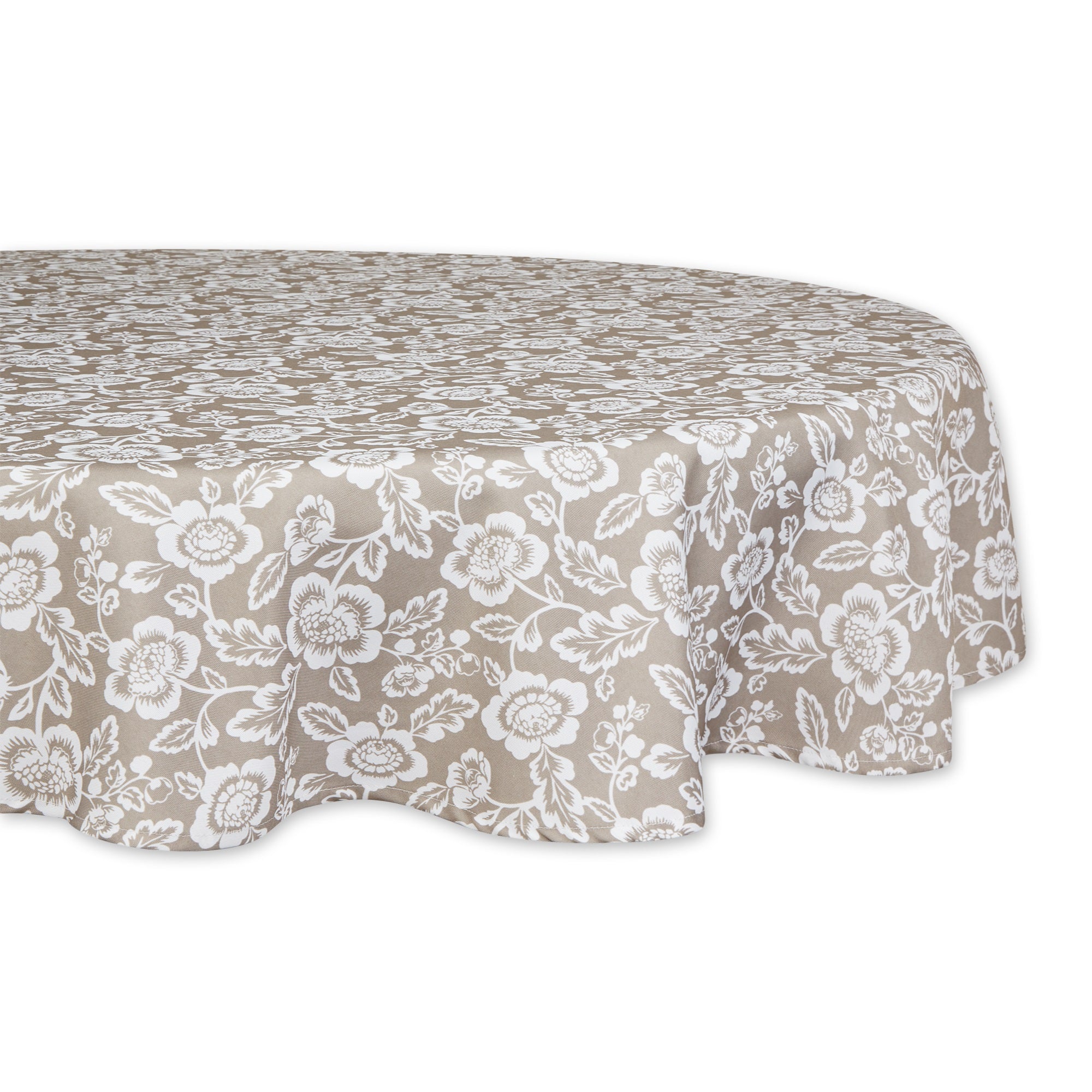 Stone Floral Print Outdoor Tablecloth 60 Round