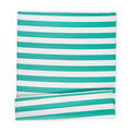 Aqua/White Stripe Outdoor Rug 4X6 Ft