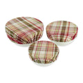 GIVE THANKS PLAID WOVEN DISH COVER SET/3
