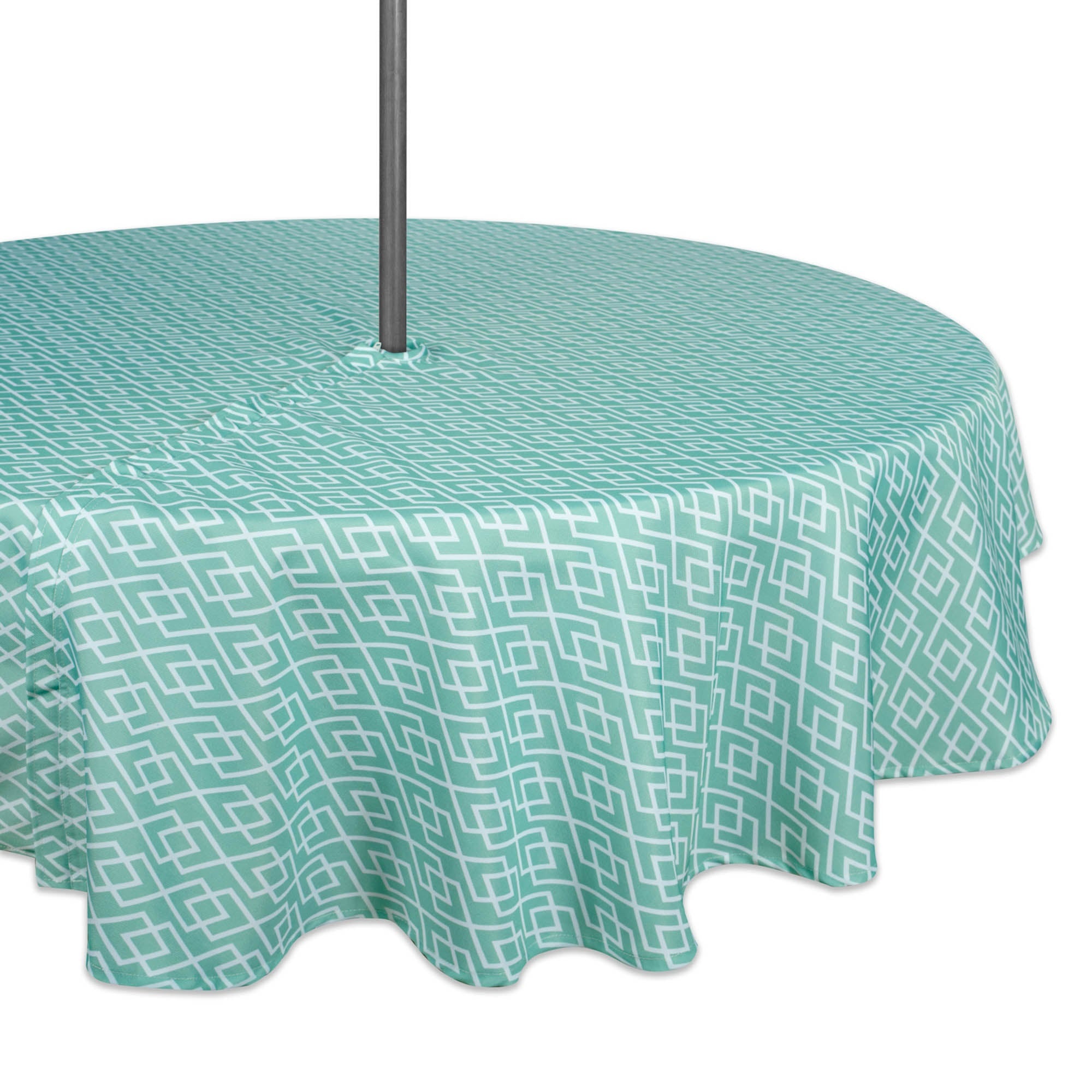 Dii Aqua Diamond Outdoor Tablecloth With Zipper 60 Round