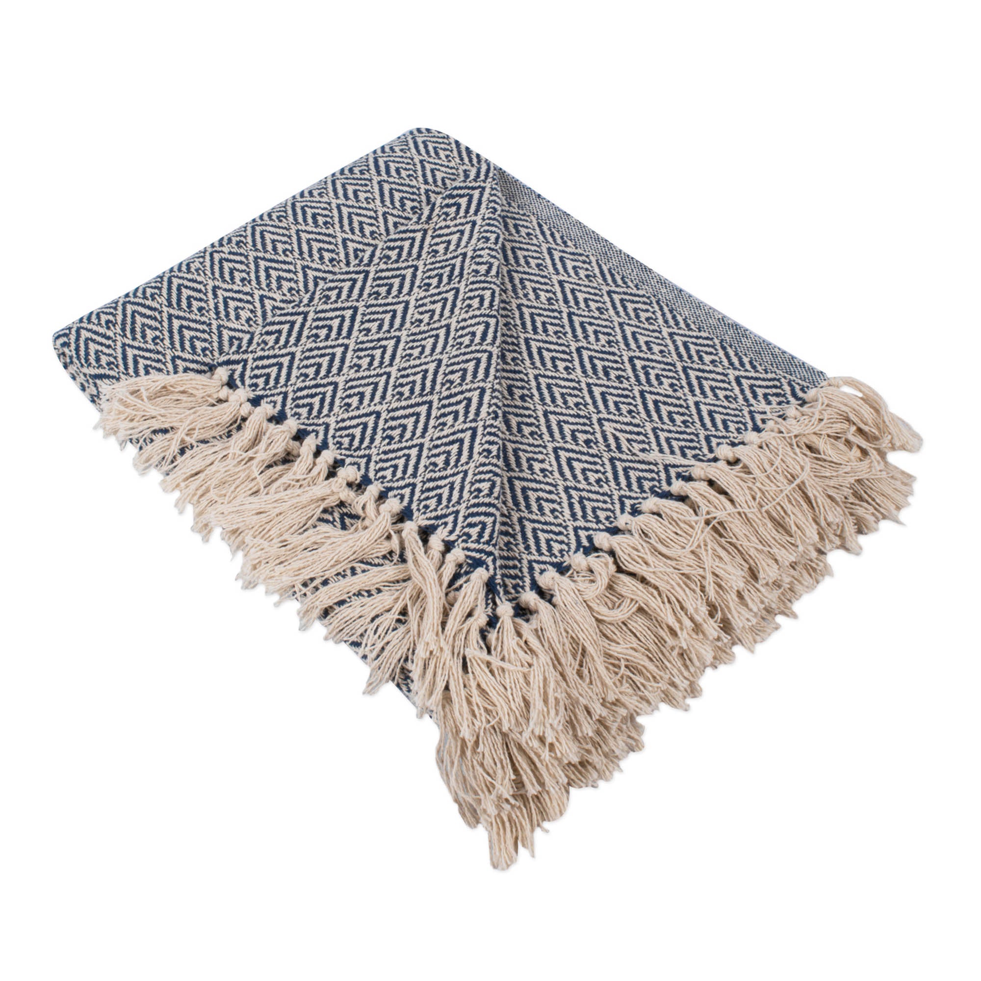 Dii Nautical Blue Diamond Throw