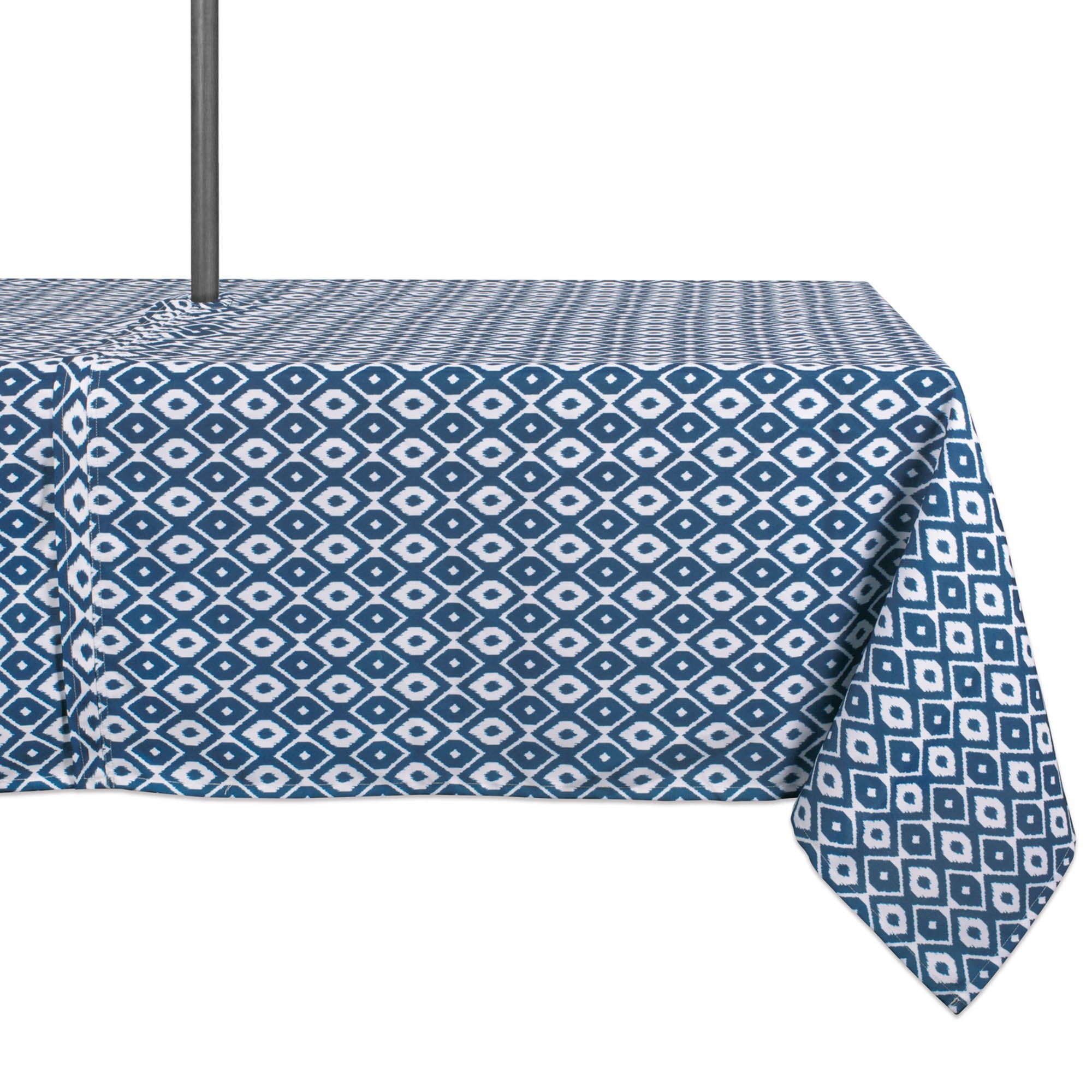 Dii Blue Ikat Outdoor Tablecloth With Zipper