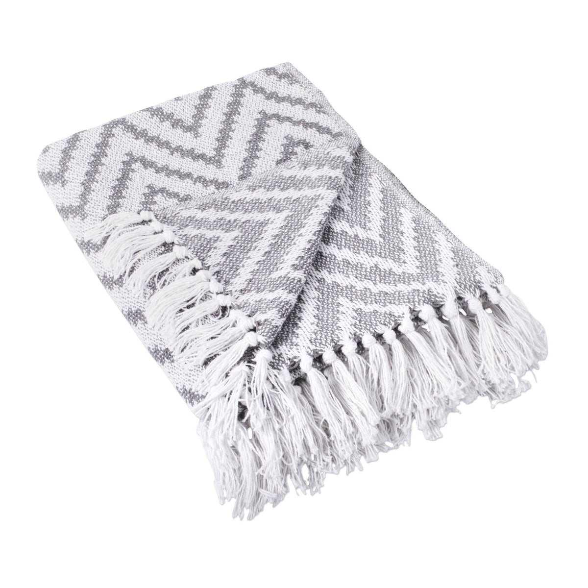 Dii Gray Large Chevron Throw