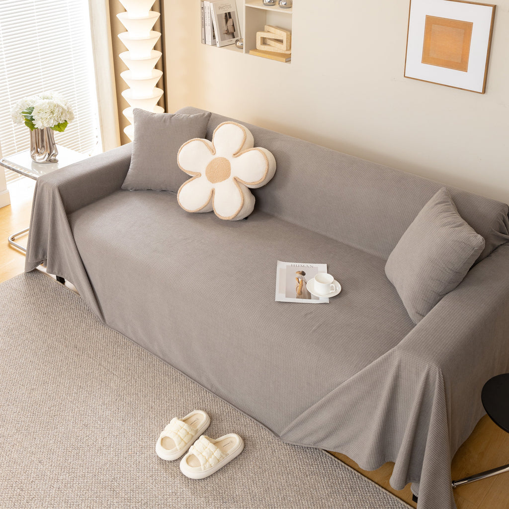 Waterproof Soft Cotton Plush Couch Cover Blanket, Extra Large Furniture Decoration Cover Sofa Slipcovers