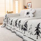 Stylish Chenille Pine Tree Couch Cover Blanket on Sectional Sofa, Universal Cat Proof Furniture Covers