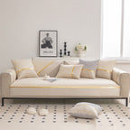 Modular Sofa Cover for Sectionals, Gold Striped Non-Slip Couch Protector