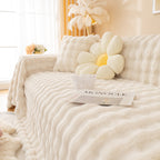 Super Soft Fluffy Faux Rabbit Fur Sofa Throw Blanket, Couch Cover Blanket for Couches Living Room Furniture Throw