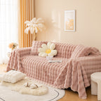 Super Soft Fluffy Faux Rabbit Fur Sofa Throw Blanket, Couch Cover Blanket for Couches Living Room Furniture Throw