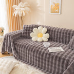 Super Soft Fluffy Faux Rabbit Fur Sofa Throw Blanket, Couch Cover Blanket for Couches Living Room Furniture Throw