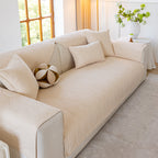 Leaf Vein Textured Cotton Quilted Sofa Slipcover, Non-Slip Modular Couch Covers