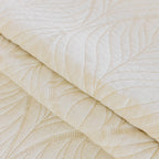 Leaf Vein Textured Cotton Quilted Sofa Slipcover, Non-Slip Modular Couch Covers