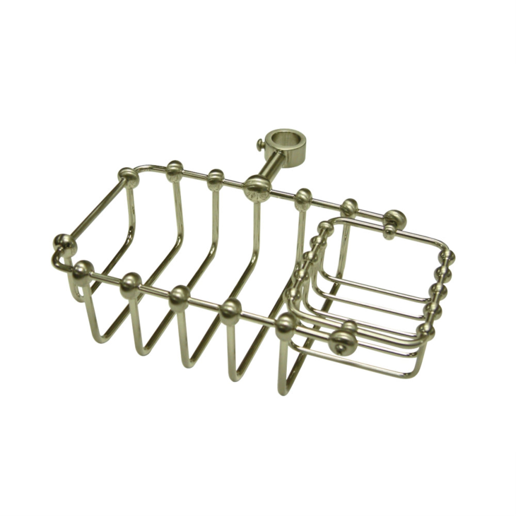 Kingston Brass CC2148 7 Riser Mount Soap Basket, Brushed Nickel