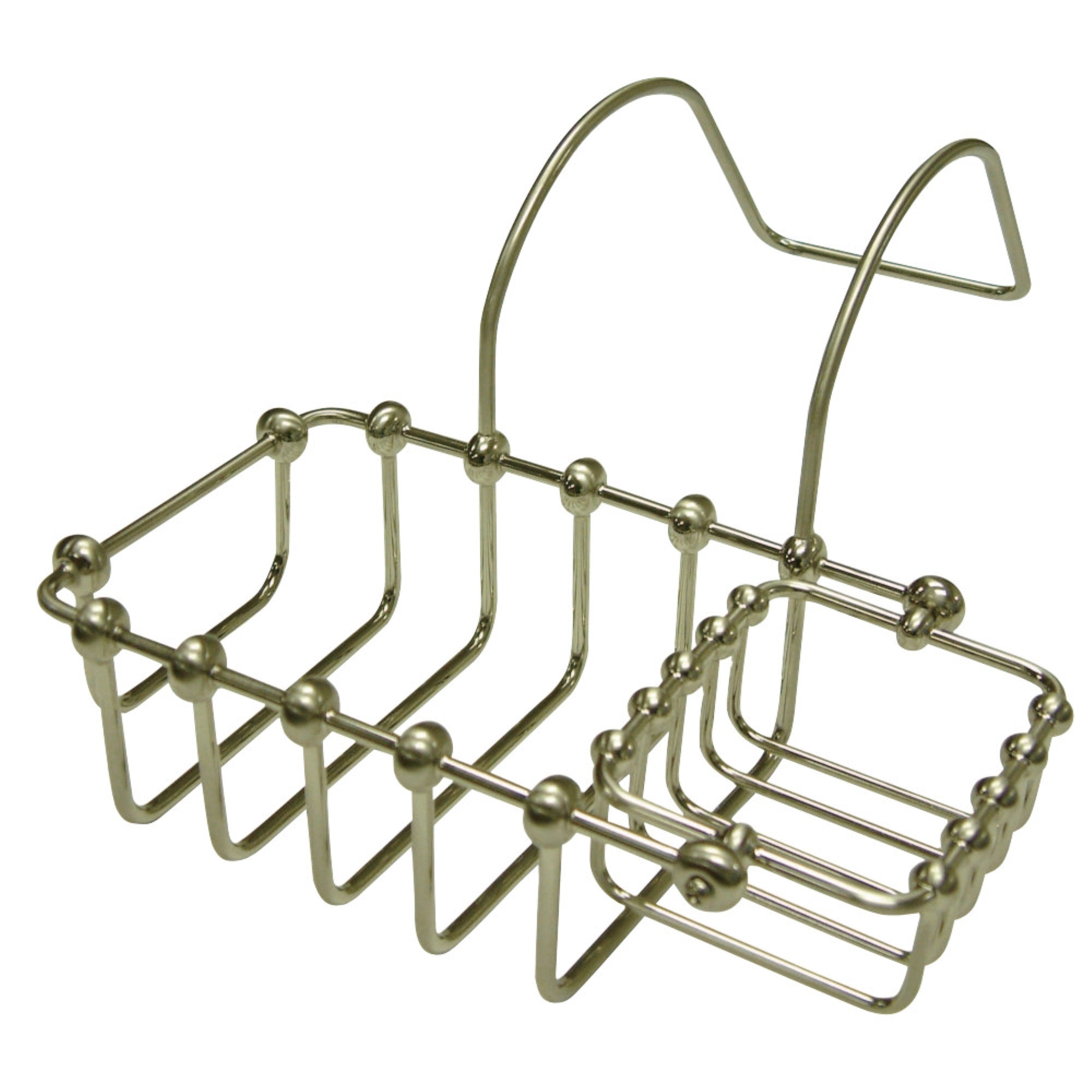 Kingston Brass CC2178 7 Swivel Soap and Sponge Holder, Brushed Nickel