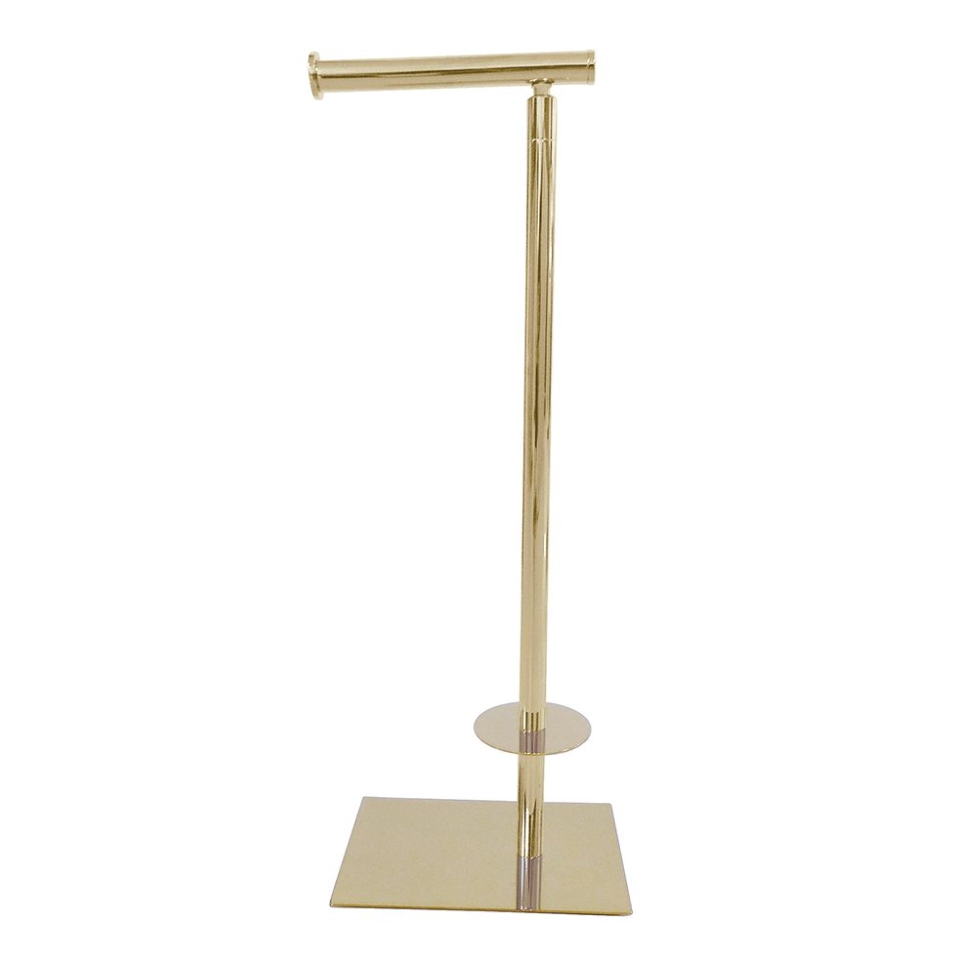 Kingston Brass CC8002 Claremont Freestanding Toilet Paper Stand, Polished Brass