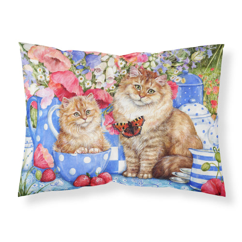 'Caroline'S Treasures Blue Cats Fabric Standard Pillowcase Cdco0200Pillowcase, Multicolor'