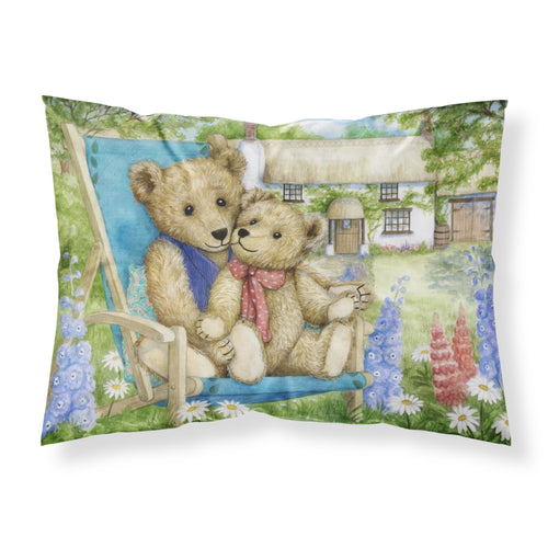 'Caroline'S Treasures Springtime Teddy Bears In Flowers Fabric Standard Pillowcase Cdco0306Pillowcase, Multicolor'