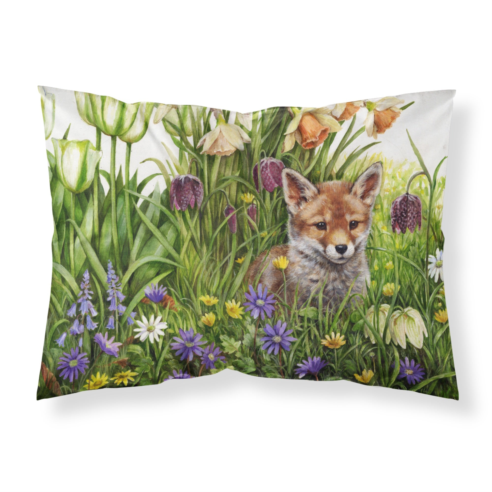 'Caroline'S Treasures April Fox By Debbie Cook Fabric Standard Pillowcase Cdco0464Pillowcase, Multicolor'