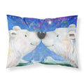 'Caroline'S Treasures Bears Polar Kiss By Debbie Cook Fabric Standard Pillowcase Cdco0487Pillowcase, Multicolor'