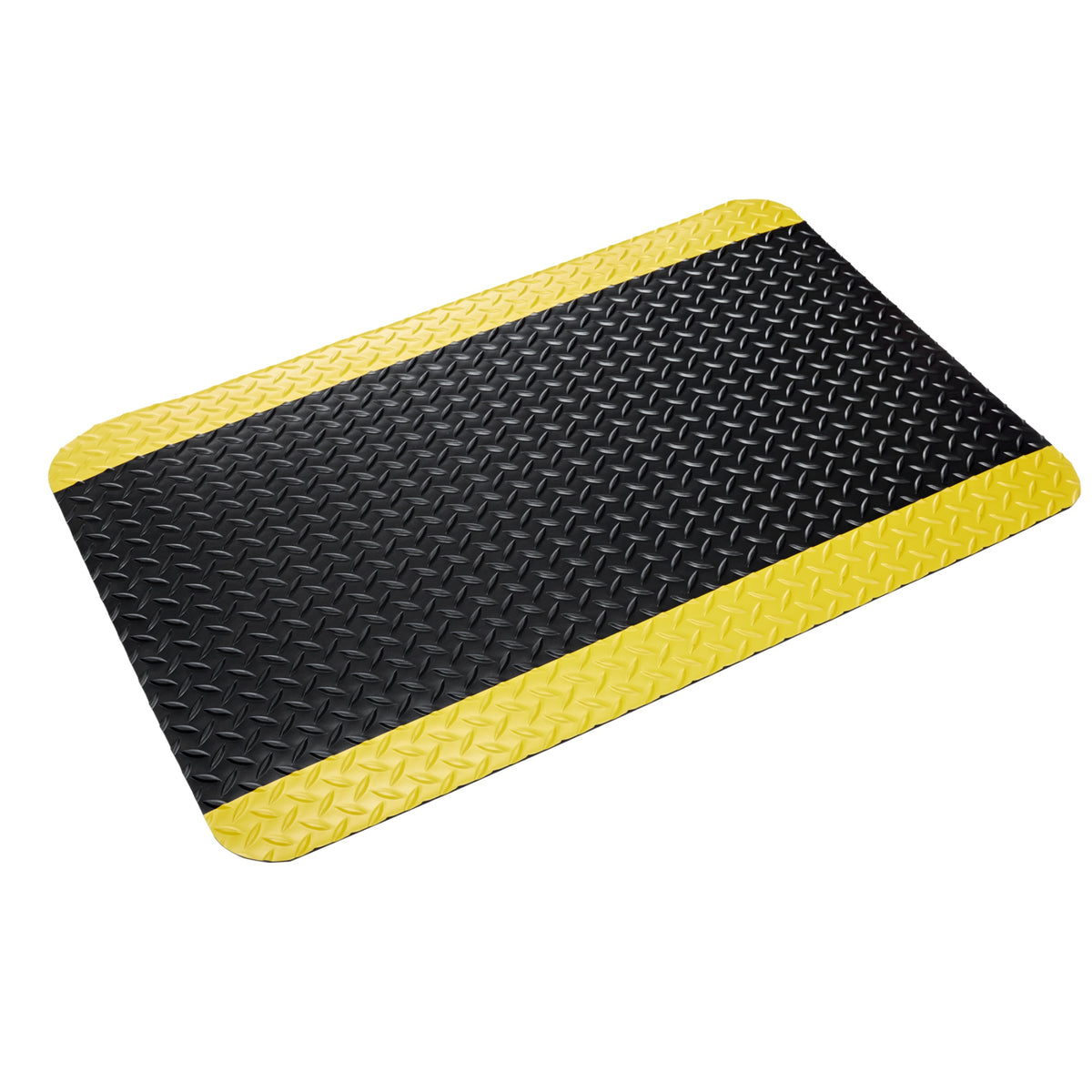 Industrial Deck Plate Ultra 2'x75' Black w/Yellow