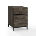 Ergode Cf1320Br Jacobsen File Cabinet  Chic Brown Faux Wood And Metal, Spacious Drawer With Hanging File Rails And Fullextens