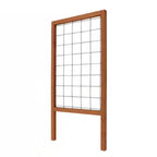 48-inch Outdoor Pine Wood Frame Garden Trellis with Metal Wire Lattice