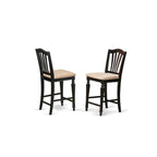 East West Furniture CHEL5-BLK-C Chelsea 5 Piece Kitchen Counter Set Includes a Square Room Table with Butterfly Leaf and 4 Linen Fabric Upholstered Dining Chairs, 54x54 Inch