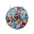 chloe cH1P908PF24-gPN 24 in Lighting Shreveport Tiffany glass Roses Window Panel - Antique Brass
