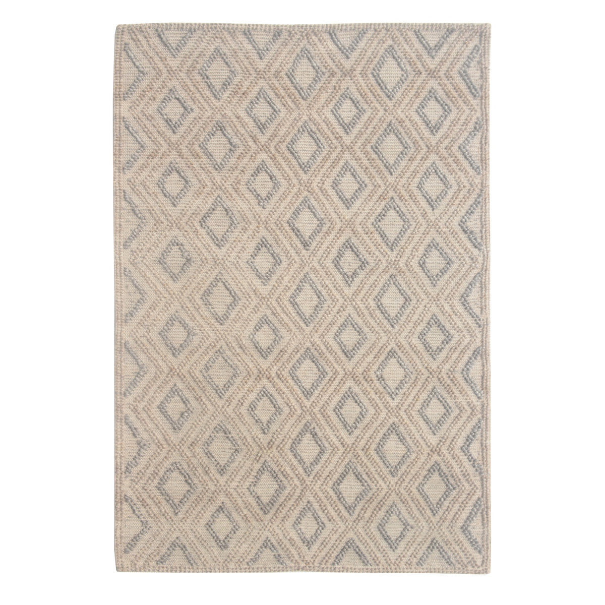 Chloe 7722 Natural Grey Diamond Area Rug, Size  8 X 11