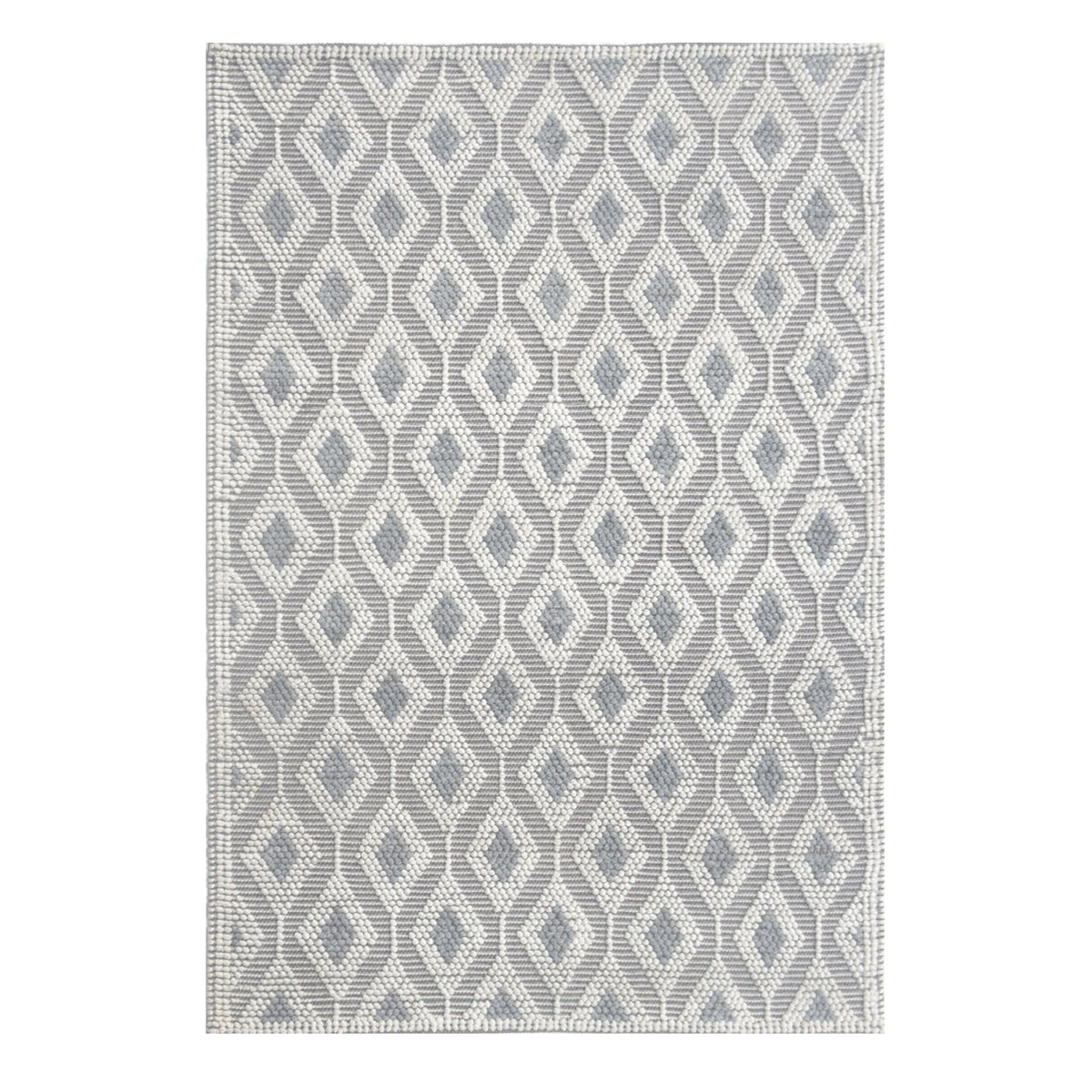 Chloe 7723 Ivory Grey Trellis Area Rug, Size  8 X 11