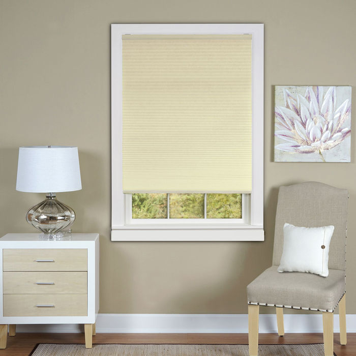 Cordless Honeycomb Cellular Pleated Shade 29X64  Alabaster