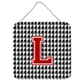 CarolineS Treasures Monograminitial L Houndstooth Wall Or Door Hanging Prints, 6 X 6 Inch  Inch , Multicolor