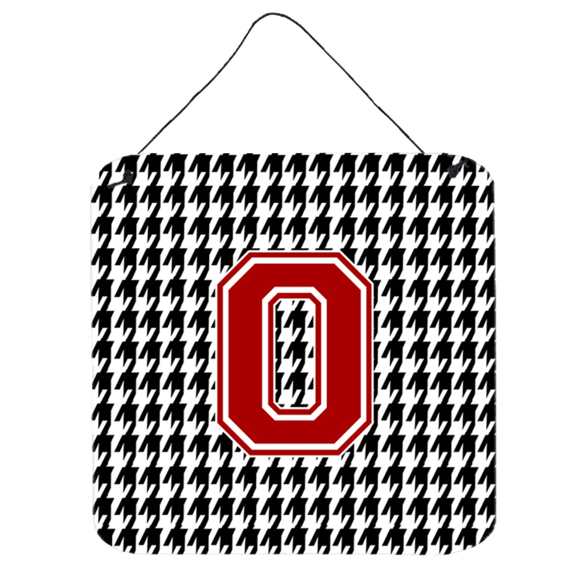 CarolineS Treasures Monograminitial O Houndstooth Wall Or Door Hanging Prints, 6 X 6 Inch  Inch , Multicolor