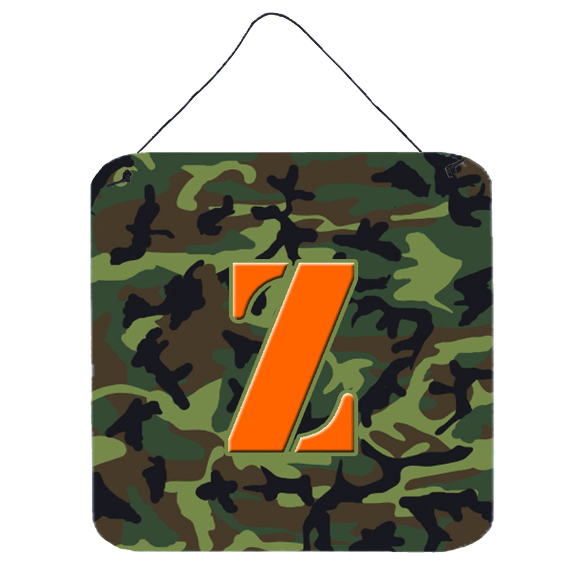 CarolineS Treasures Letter Z Initial Monogramcamo Green Wall Or Door Hanging Prints, 6 X 6 Inch  Inch , Multicolor