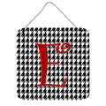 CarolineS Treasures Letter E Initial Monogramhoundstooth Black Wall Or Door Hanging Prints, 6 X 6 Inch  Inch , Multicolor